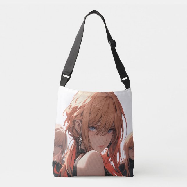 Anime girl boss crossbody bag (Front)
