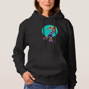 Anime Girl Character with roller skates Hoodie