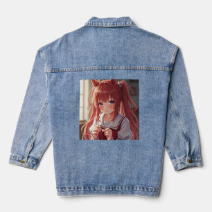 Anime girl denim jacket