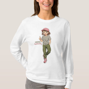 Anime Girl -dgn3 by Maaya_Prints, Women's LSleeve T-Shirt