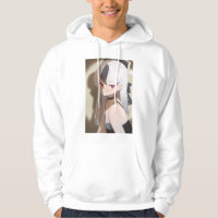 anime girl dress spotlight necklace bow white hair