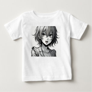 Anime Girl Dynamic Action‑Style Character Design Baby T-Shirt
