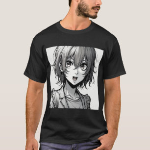 Anime Girl   Dynamic Action‑Style Character Design T-Shirt