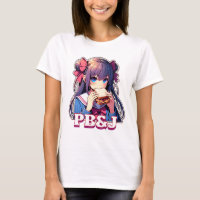 Anime Girl eating a PB&J Sandwich