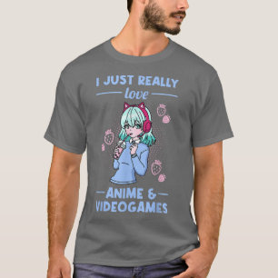Anime Girl Gaming Lover Otaku Anime Boba Bubble Te T-Shirt