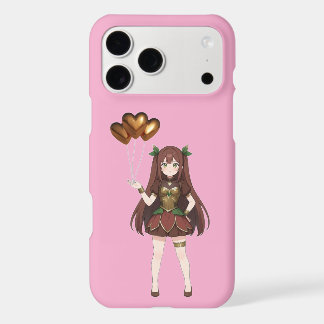 Anime Girl Gold Heart Balloons 