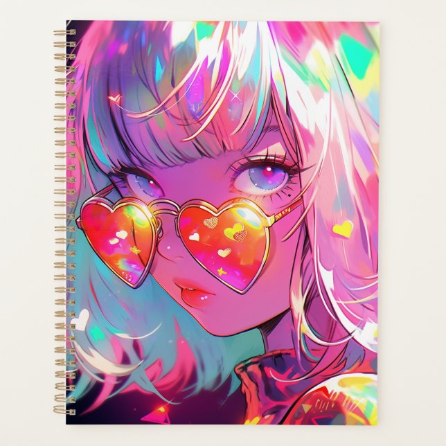 Anime Girl Hearts Planner (Front)