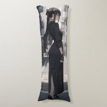 Anime girl in black dress