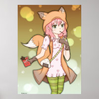 Anime Girl in Fox Cosplay