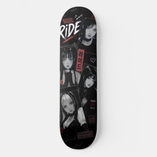 Anime Girl Japanese Emo Goth Sk Skateboard