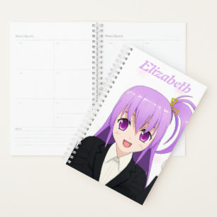 Anime Girl kawaii cute pink name 2022 Planner