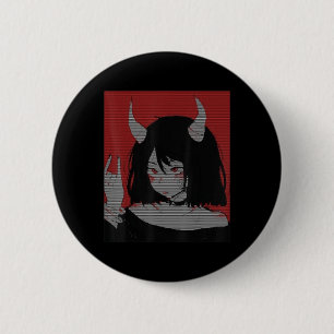 Anime Girl Kawaii Waifu Aesthetic Japanese Otaku  2 Inch Round Button