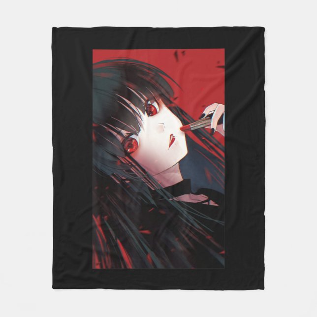 Anime Girl Kawaii Waifu Aesthetic Japanese Otaku 5 Fleece Blanket (Front)