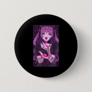 Anime Girl Kawaii Waifu Aesthetic Japanese Otaku 8 2 Inch Round Button