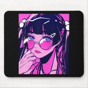 Anime Girl Kawaii Waifu Pink Aesthetic Japanese Ot Mouse Pad