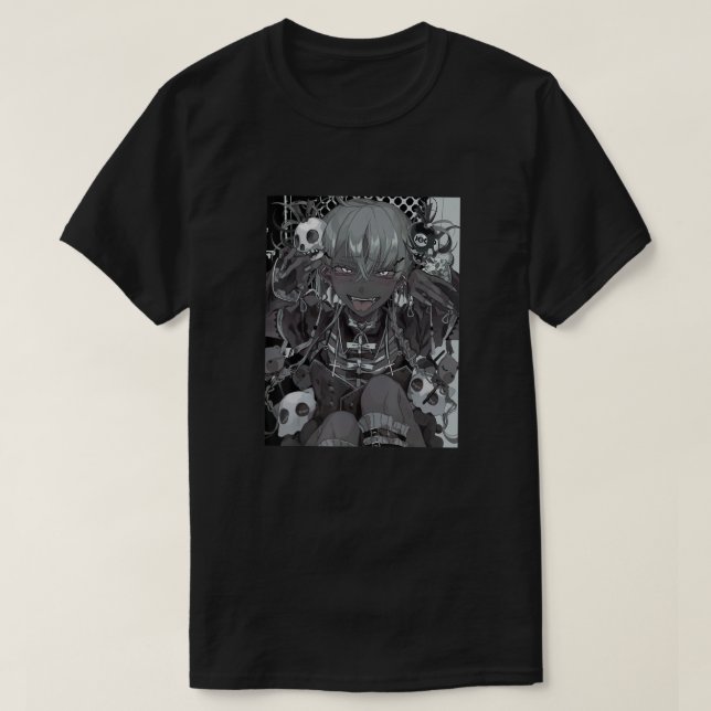 Anime Girl Kawaii Yandere Waifu Aesthetic Japanese T-Shirt (Design Front)