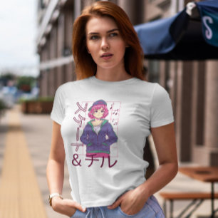 Anime Girl Listening To Music  T-Shirt