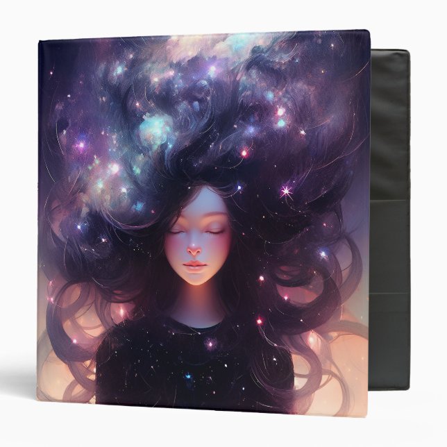 Anime Girl Made Of Stars Binder (Front/Inside)