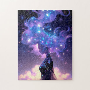 Anime Girl Made Of Stars Jigsaw Puzzle