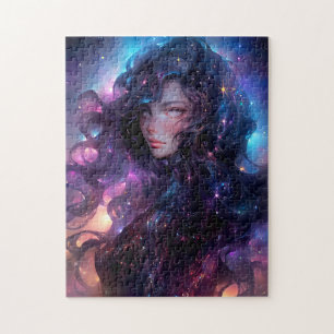 Anime Girl Made Of Stars Jigsaw Puzzle