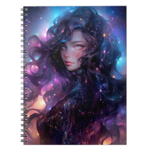Anime Girl Made Of Stars Notebook
