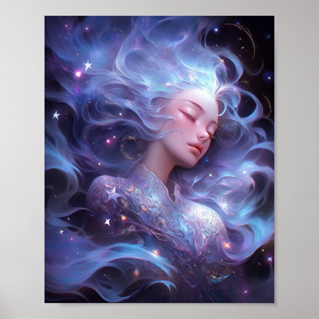 Anime Girl Made Of Stars Poster (Front)