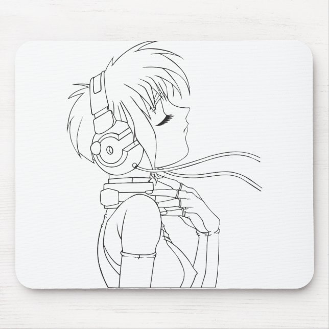 Anime Girl Mouse Pad (Front)