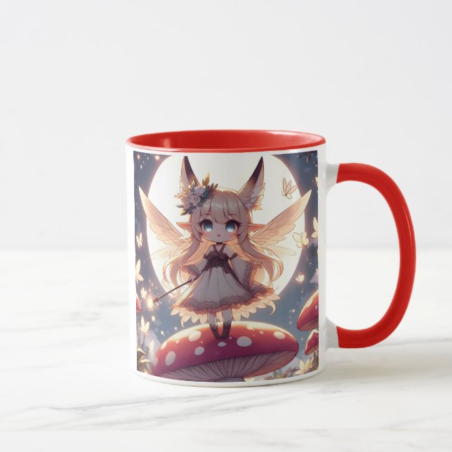 Anime Girl Pixie Hippie Moon Fairy Mug (Right)
