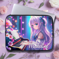Anime Girl Playing Piano Personalized