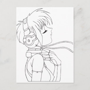 Anime Girl Postcard