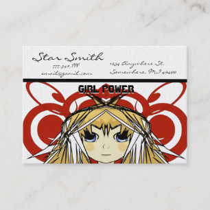 Anime Girl Power Business Card