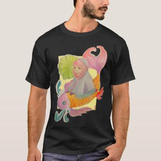 Anime girl riding a koi fish T-Shirt