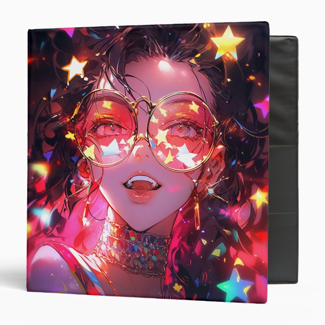 Anime Girl Stars Binder (Front/Inside)