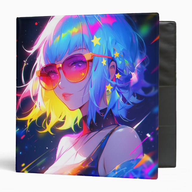 Anime Girl Stars Binder (Front/Inside)