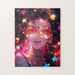 Anime Girl Stars Jigsaw Puzzle