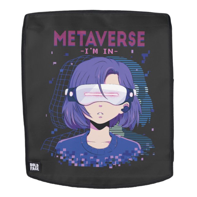 Anime girl virtual reality glasses Backpack (Removable Face)