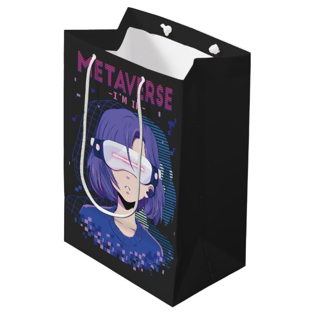 Anime girl virtual reality glasses Gift Bag (Front Angled)