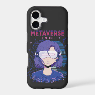 Anime girl virtual reality glasses  iPhone Case