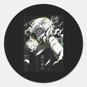 Anime Girl Waifu Aesthetic Japanese Otaku  Classic Round Sticker