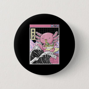 Anime Girl Waifu Who Loves Anime Ramen And Sketchi 2 Inch Round Button