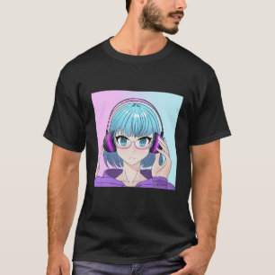 Anime Girl With Headphones T-Shirt