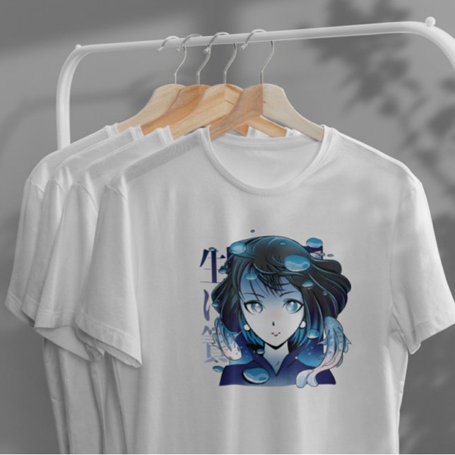 Anime Girl With Koi Fishes  T-Shirt (Creator Uploaded)