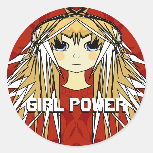 Anime Girls - - Customized Classic Round Sticker (Front)