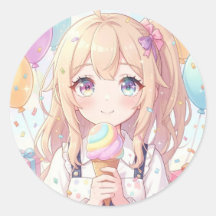 Anime Girl's Ice Cream Birthday Party