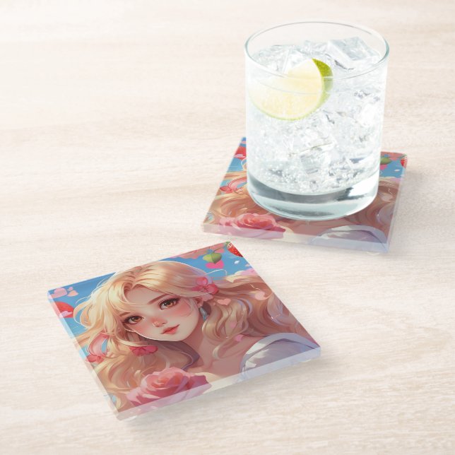 Anime  glass coaster (Angled)