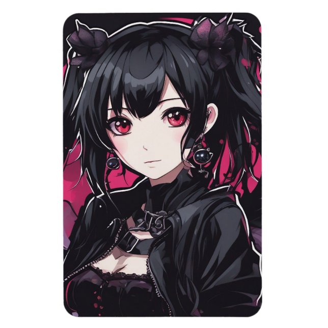 Anime Goth Girl Fantasy Art Magnet (Vertical)