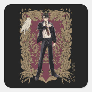 Anime HARRY POTTER™ Ornate Frame Square Sticker