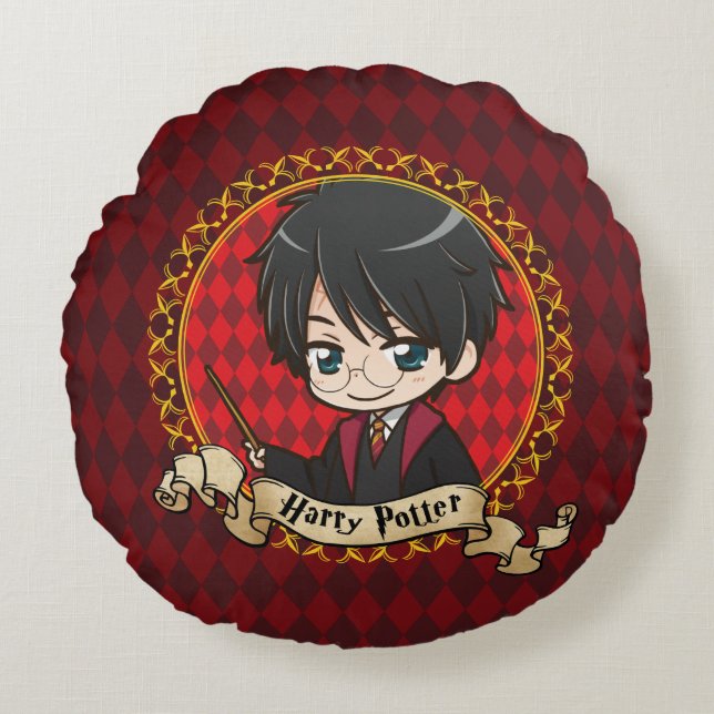 Anime Harry Potter Round Pillow (Front)