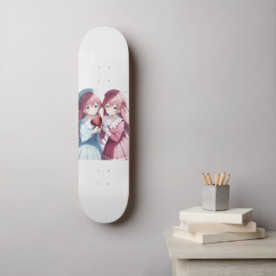 Anime hearts Valentine's Day  Skateboard