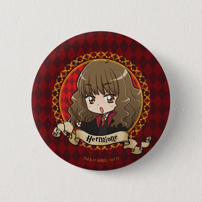 Anime Hermione Granger 2 Inch Round Button (Front)
